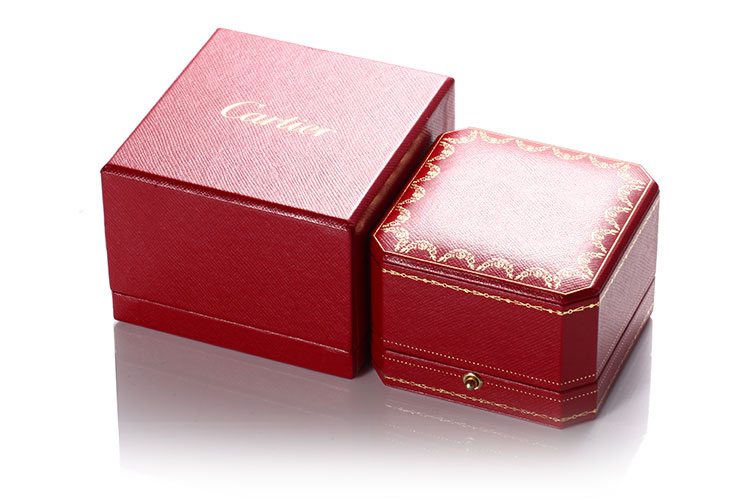 cartier(卡地亚 玫瑰金love系列三钻宽版戒指51