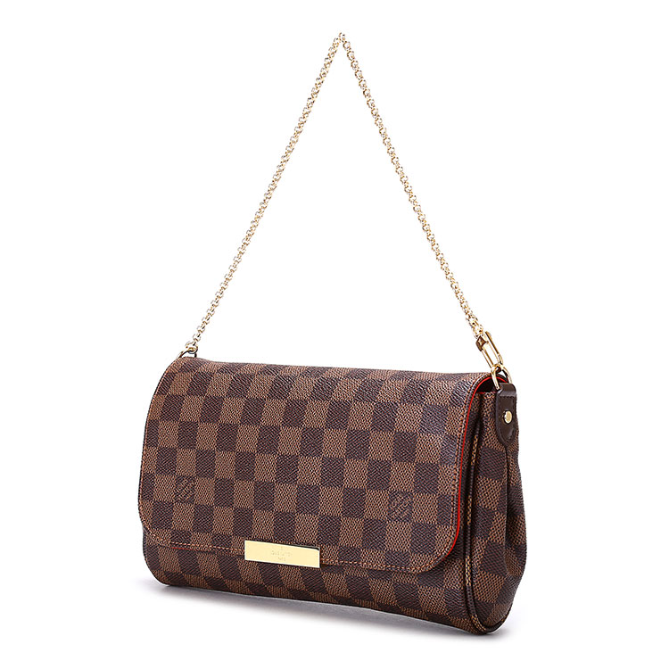 louis vuitton(路易威登) favorite 中号棕棋盘格两用包