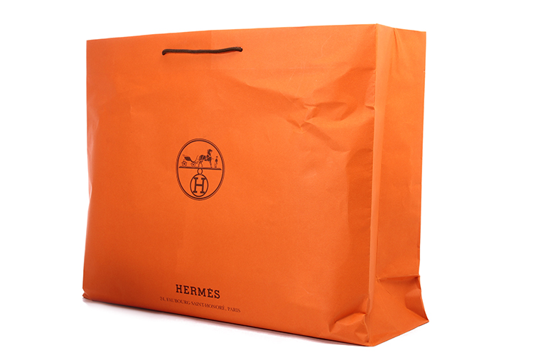 hermes(爱马仕) 9m三文鱼红方块鳄鱼皮手提包