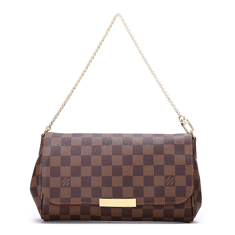 louis vuitton(路易威登) favorite 中号棕棋盘格两用包