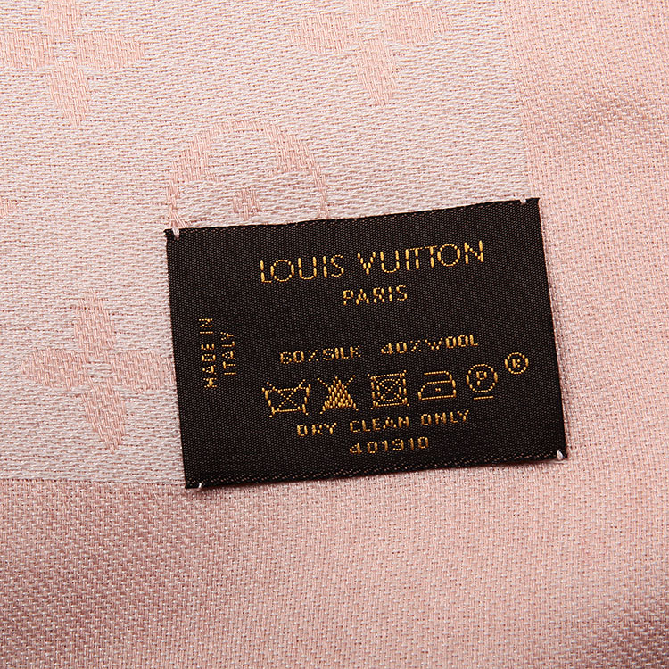 【louis vuitton(路易威登) #浅粉色logo图案女士真丝羊毛围巾145#】