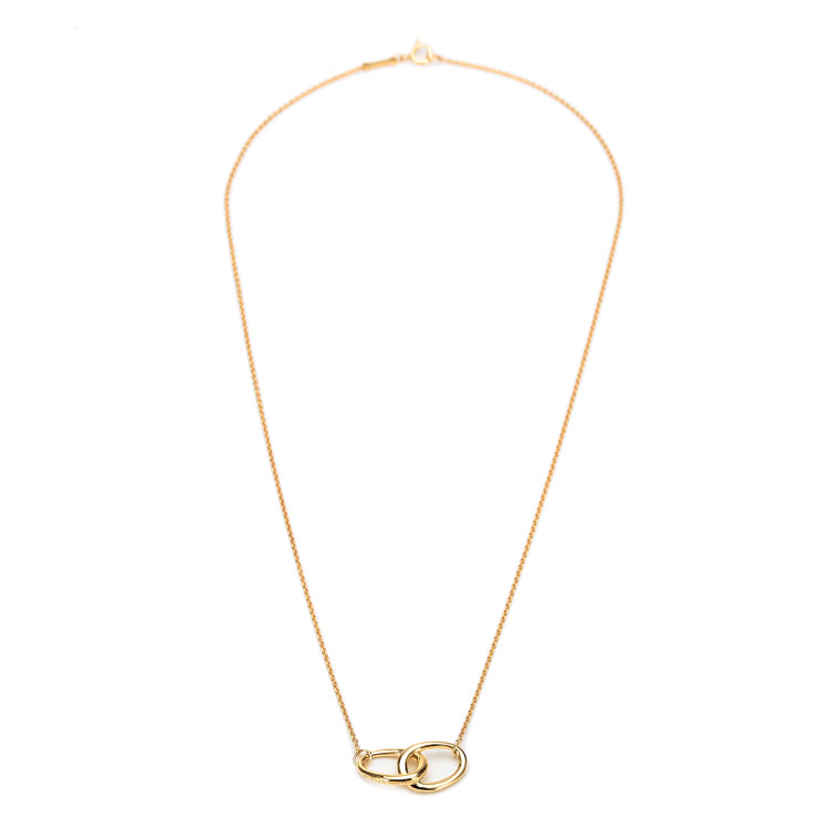 tiffany & co.(蒂芙尼) #18k黄金双环项链