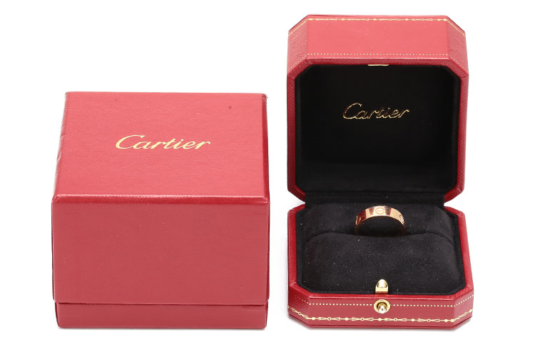 cartier(卡地亚 love系列750玫瑰金戒指57