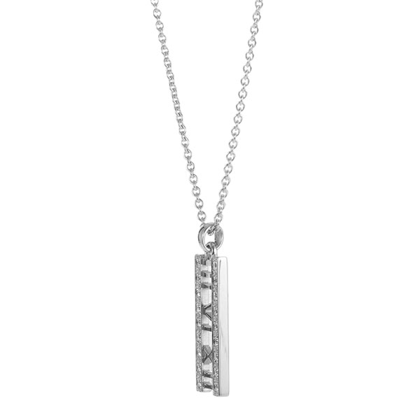 tiffany & co.(蒂芙尼) #18k白金atlas系列罗马数字镶钻项链