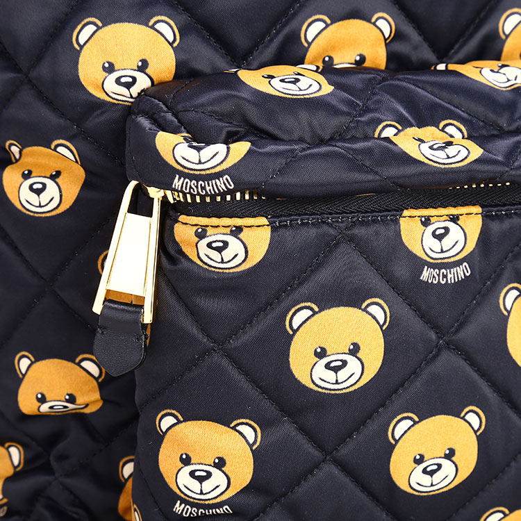 moschino(莫斯琦诺) 黑色系小熊图案双肩包