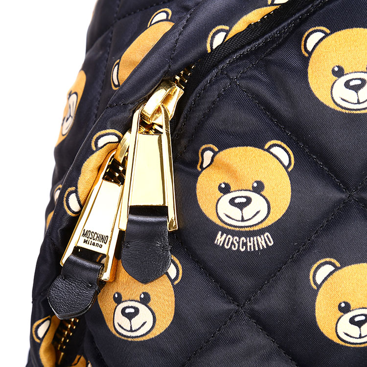 moschino(莫斯琦诺) 黑色系小熊图案双肩包