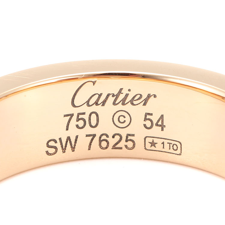 cartier(卡地亚) love系列18k黄金三钻戒指54