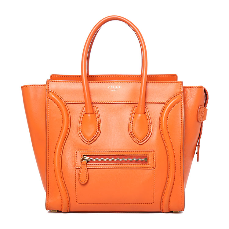 celine(赛琳) 橘色皮质笑脸包