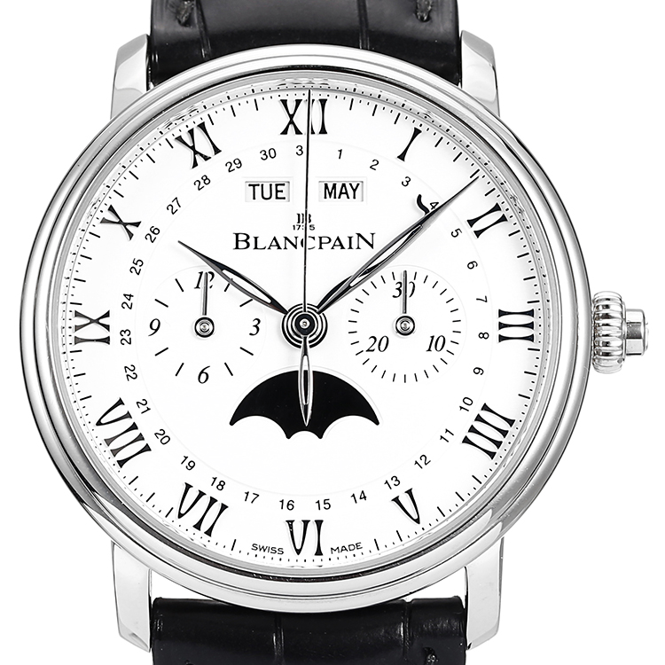 blancpain/宝珀villeret系列男式自动机械腕表6685-1127-55b