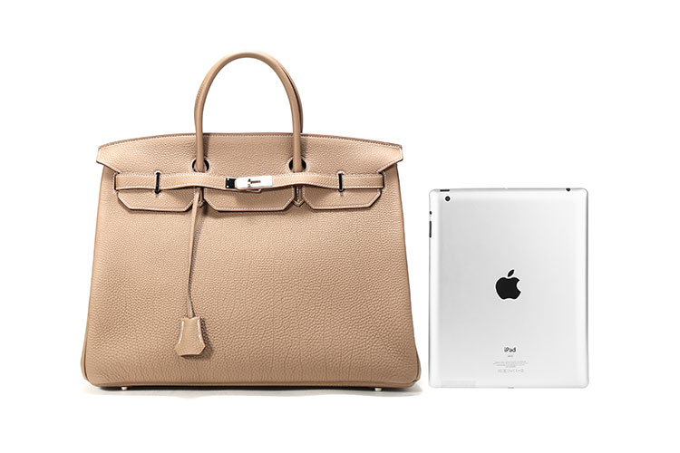 hermes(爱马仕) birkin40ck大象灰色皮质手提包