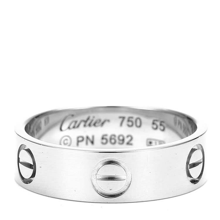 cartier(卡地亚) love系列18k白金戒指55