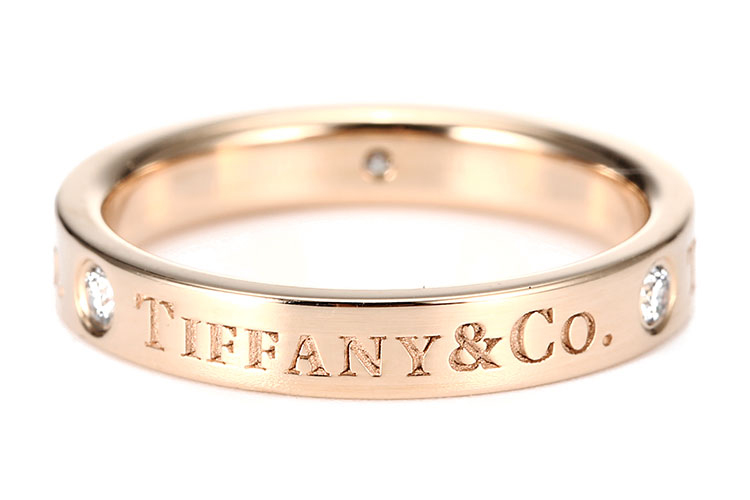 tiffany & co.(蒂芙尼) #18k金三钻戒指 49