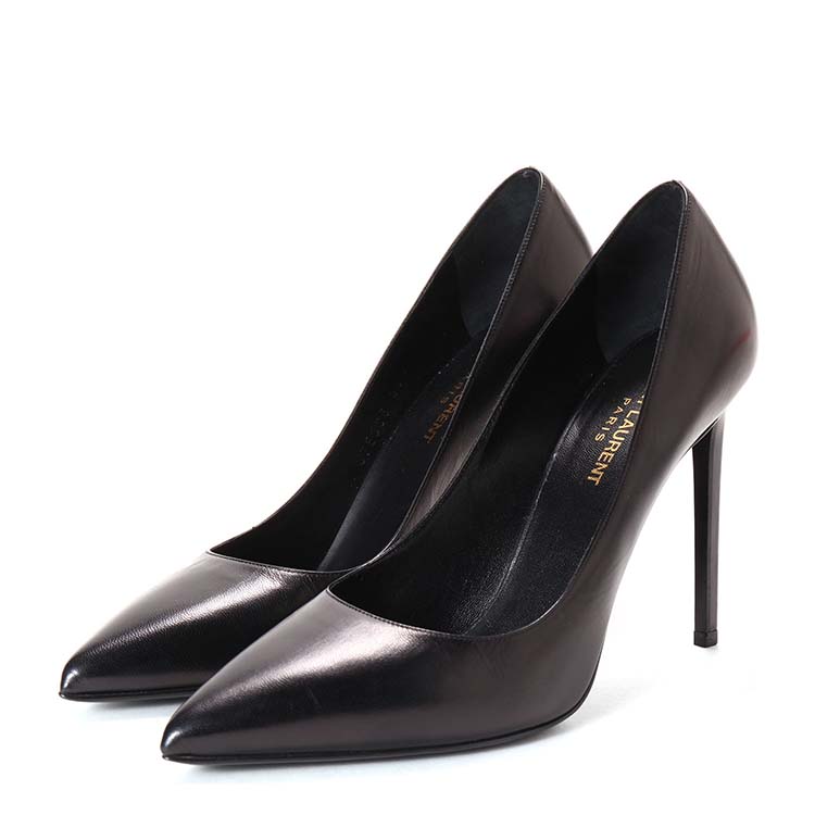 yves saint laurent(圣罗兰) #黑色皮质女士高跟鞋 39
