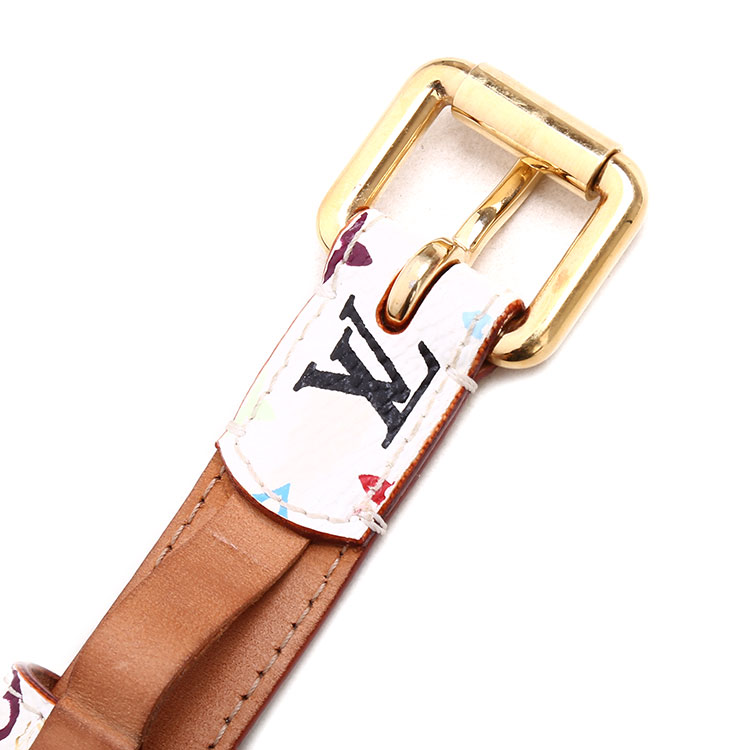 louis vuitton(路易威登) 白三彩针扣腰带 70