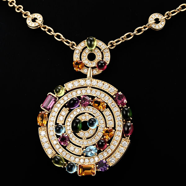 bvlgari(宝格丽) 18k黄金彩宝镶钻项链