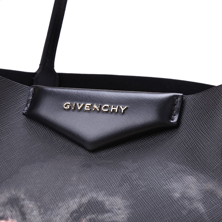 单肩包】givenchy(纪梵希) 黑色皮质狗头图案大号单肩包【正品 价格