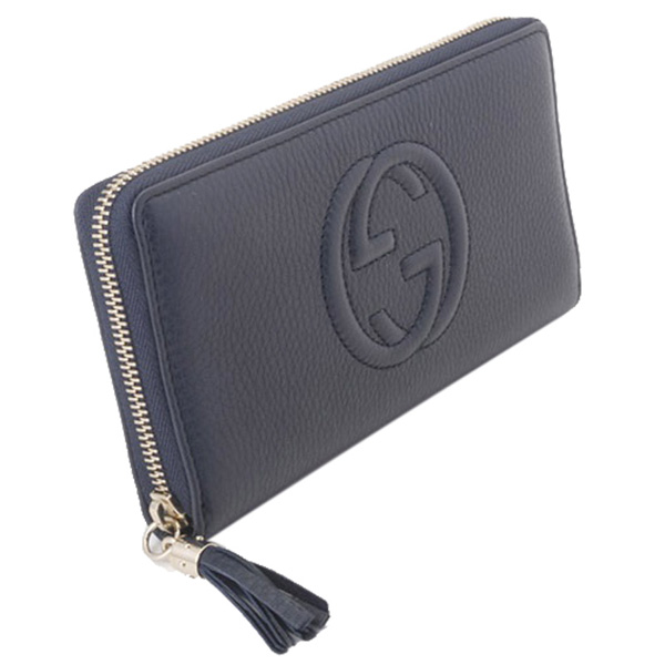 GUCCI 古驰 <em>女包深蓝色</em>牛皮女士奢华系字母长