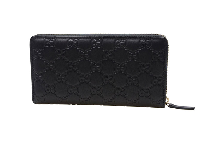 <em>GUCCI古驰钱包</em> <em>女士</em>黑色牛皮长款钱夹30798