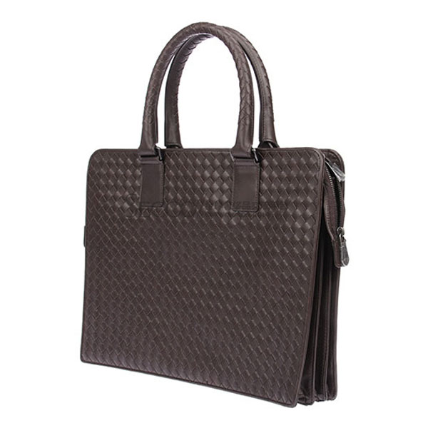 bottega veneta/葆蝶家男士牛皮咖色编织公文包194669 v4651 2040