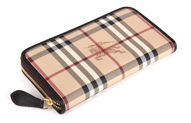 【BURBERRY博柏利 钱包】BURBERRY\/博柏利 女士经典格纹PVC\/配皮拉链长款钱包 3855847【正品 价格 图片】 - 寺库网