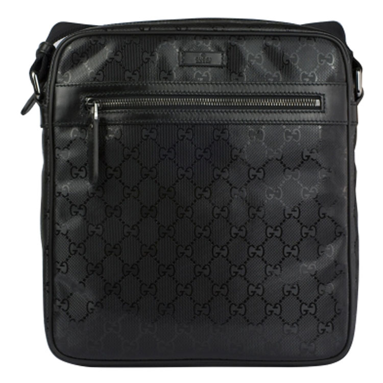 gucci/古驰 男士 黑色 pvc 斜挎包 201448 fu4cr 1000