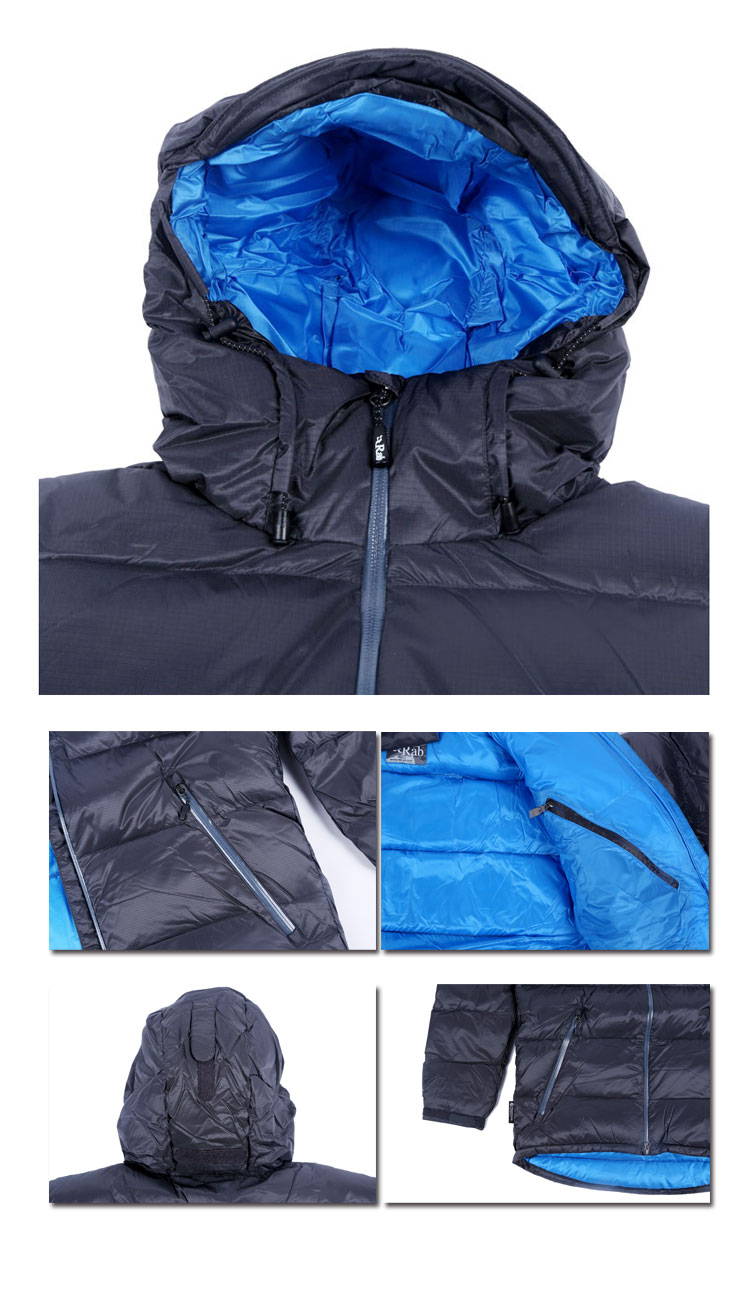 rab neutrino endurance jacket 高填充登山羽绒服800蓬男14新款 黑蓝