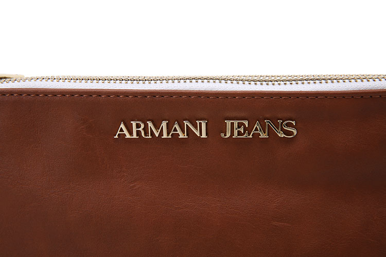 armani jeans/阿玛尼牛仔手提包-女士牛仔系列黑色聚亚安酯休闲包