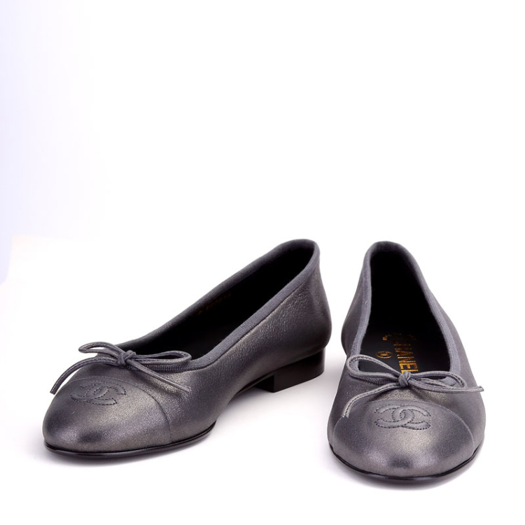 chanel/香奈儿新款女鞋/芭蕾平底鞋 单鞋g02819 x02263 炭灰色 37.