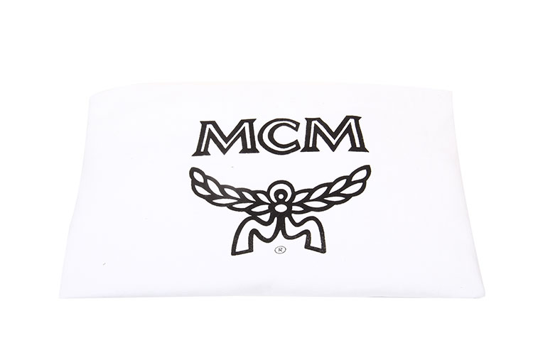 mcm(mcm) 皮质金色logo装饰小号双肩包