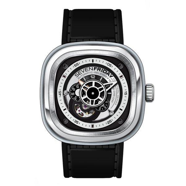 sevenfriday/sevenfriday p1b-1银色 工业元素自动机械腕表