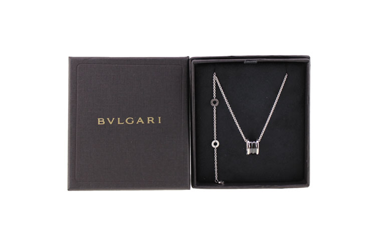 bvlgari/宝格丽 save the childrens系列银链黑色慈善项链挂坠 cl
