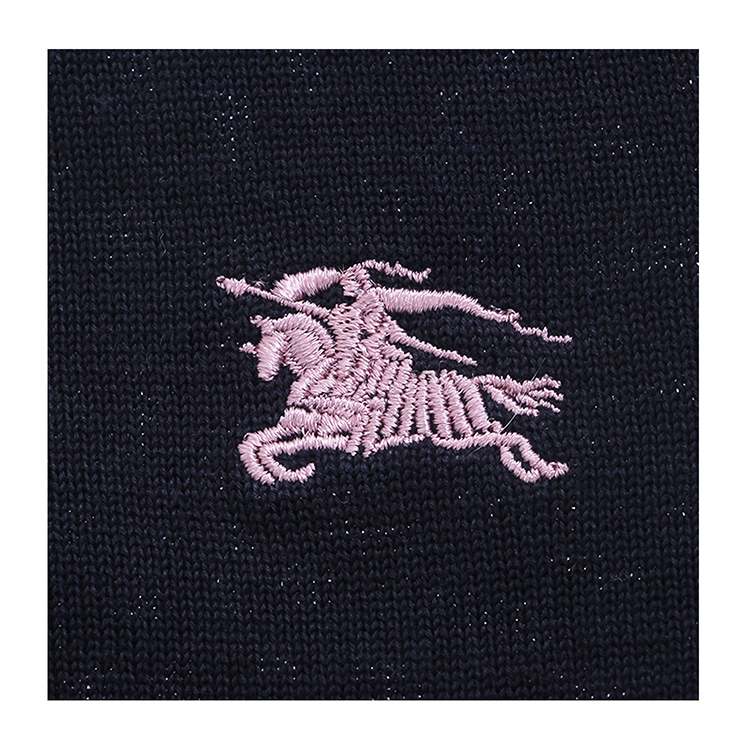 burberry/博柏利 藏青色刺绣logo纯棉标准版男士t恤长袖针织衫3966856