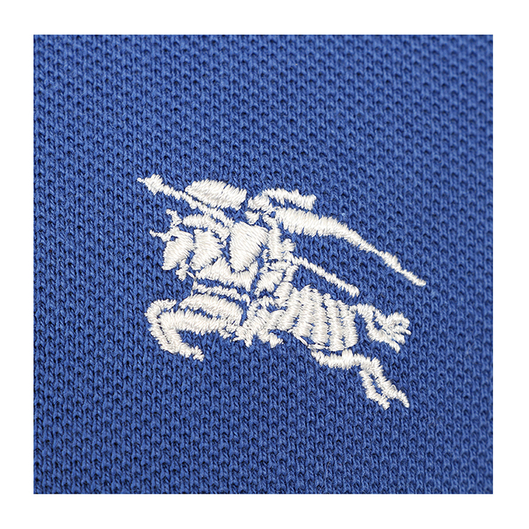 BURBERRY\/博柏利 皇家蓝色刺绣logo纯棉标准版男士T恤短袖 3819762 XL