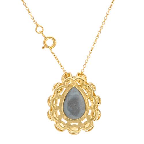 dv italy镀金银5.60克拉总重100%纯正玛瑙项链(01460798/)