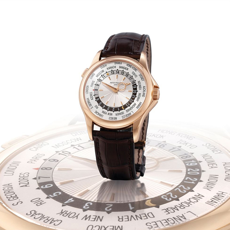 patek philippe/百达翡丽-世界时间5130r玫瑰金 男士自动机械表