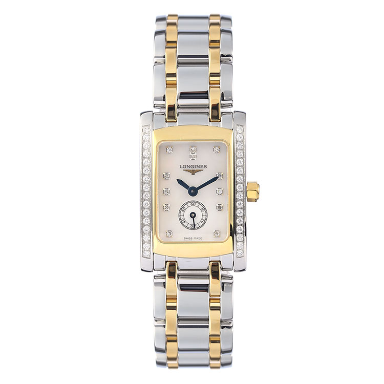 longines/浪琴黛绰维纳金钢钻石石英女表(l5.155.5.09.7)