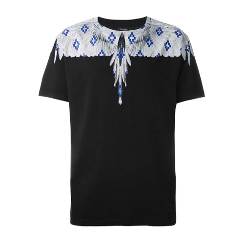 marcelo burlon/marcelo burlon 男士 纯棉 羽毛印花 短袖t恤 vs