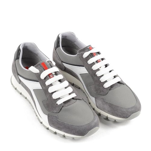 prada/普拉达 男士拼接设计真皮运动鞋 sp