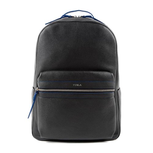 【包邮包税】furla/芙拉 男士 牛皮 logo点缀 拉链装饰 双肩包 sp