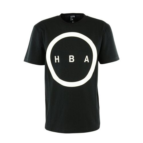 hba/hba 男士同心圆和字母logo印花纯棉短袖t恤 br