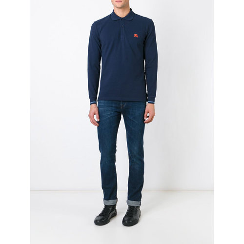 burberry/博柏利 男士 纯棉 经典logo绣花长袖t恤 ve