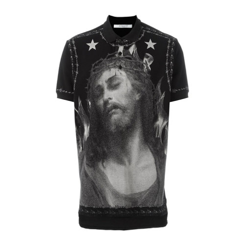 givenchy/纪梵希 男士 纯棉 耶稣头像印花 短袖t恤 al