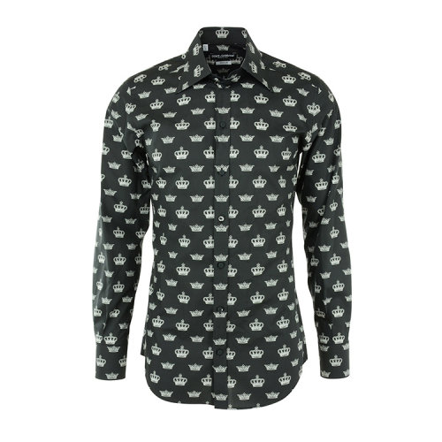 dolce&gabbana/杜嘉班纳 男士 棉质 经典皇冠印花 衬衫 br