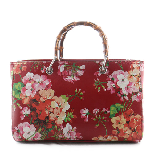 gucci/古驰 女士 真皮 花朵印花 手提包 os