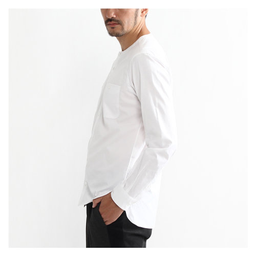 takeo kikuchi/菊池武夫 休闲纯色无领男士衬衫07089080