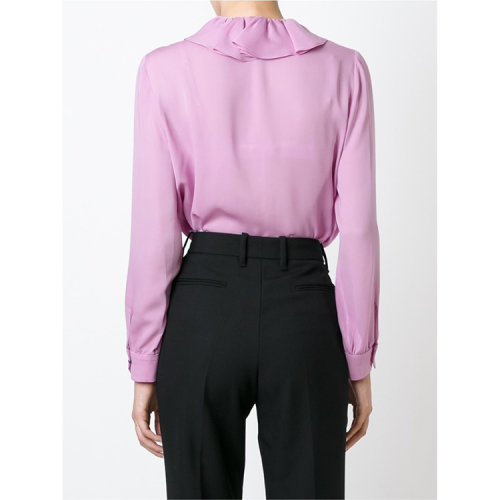 gucci/古驰 女士 真丝 经典褶皱领巾装饰 衬衫 al