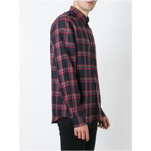 givenchy/纪梵希 男士 纯棉 格子条纹 衬衫 al