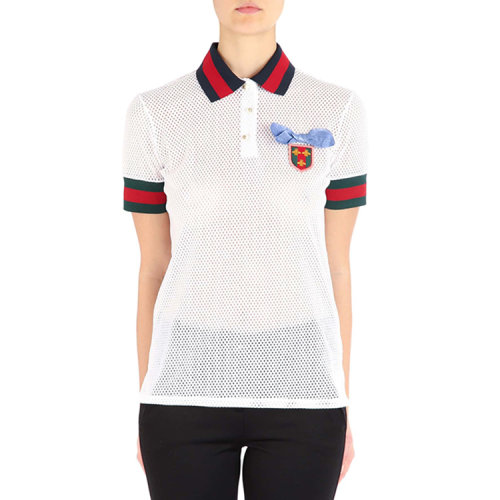 gucci/古驰 女士 棉混纺 蝴蝶结装饰 半袖t恤 gb