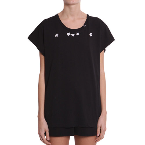 yves saint laurent/圣罗兰 女士 纯棉 五角星印花 短袖t恤 eb
