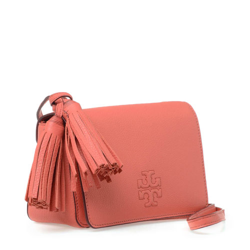 tory burch/汤丽柏琦 女士 牛皮 logo绣花 流苏吊坠装饰 单肩包 zi